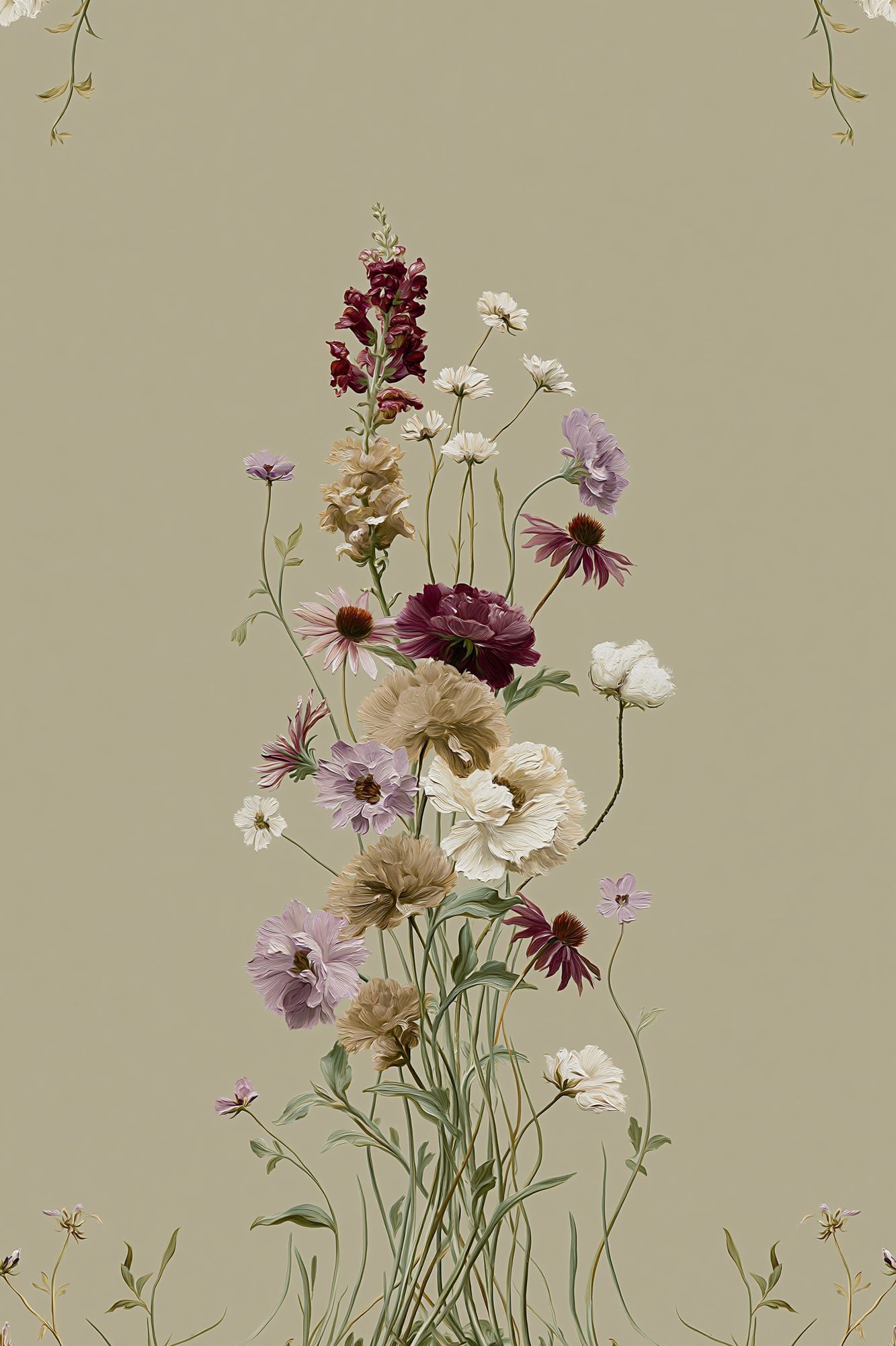 Wildflower Bouquet Botanical Print. poster — botanical art