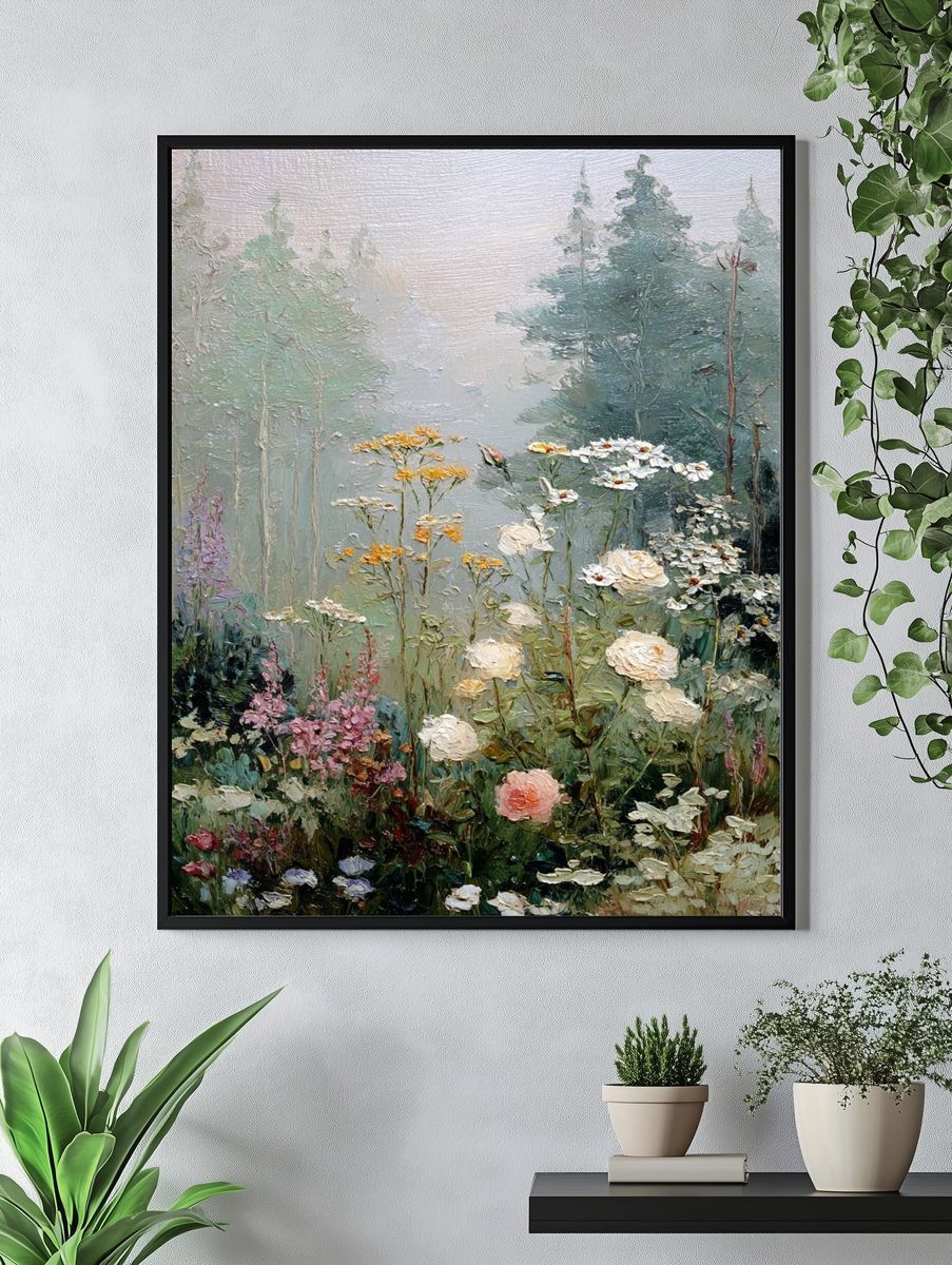 Misty Wildflower Meadow Print. — room view 4