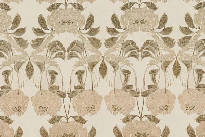 Silk Art Nouveau Design (1900). poster detail