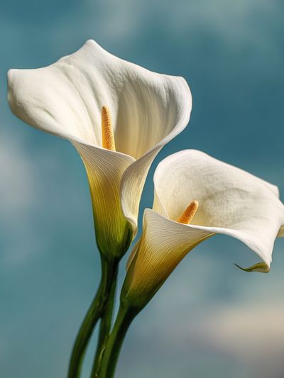 White Calla Lilies Botanical Print. poster print