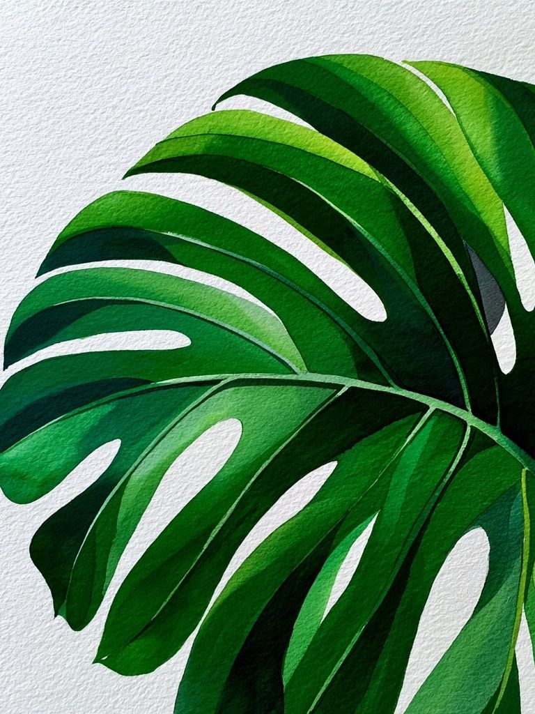 Monstera Leaf Botanical Print. poster — botanical art