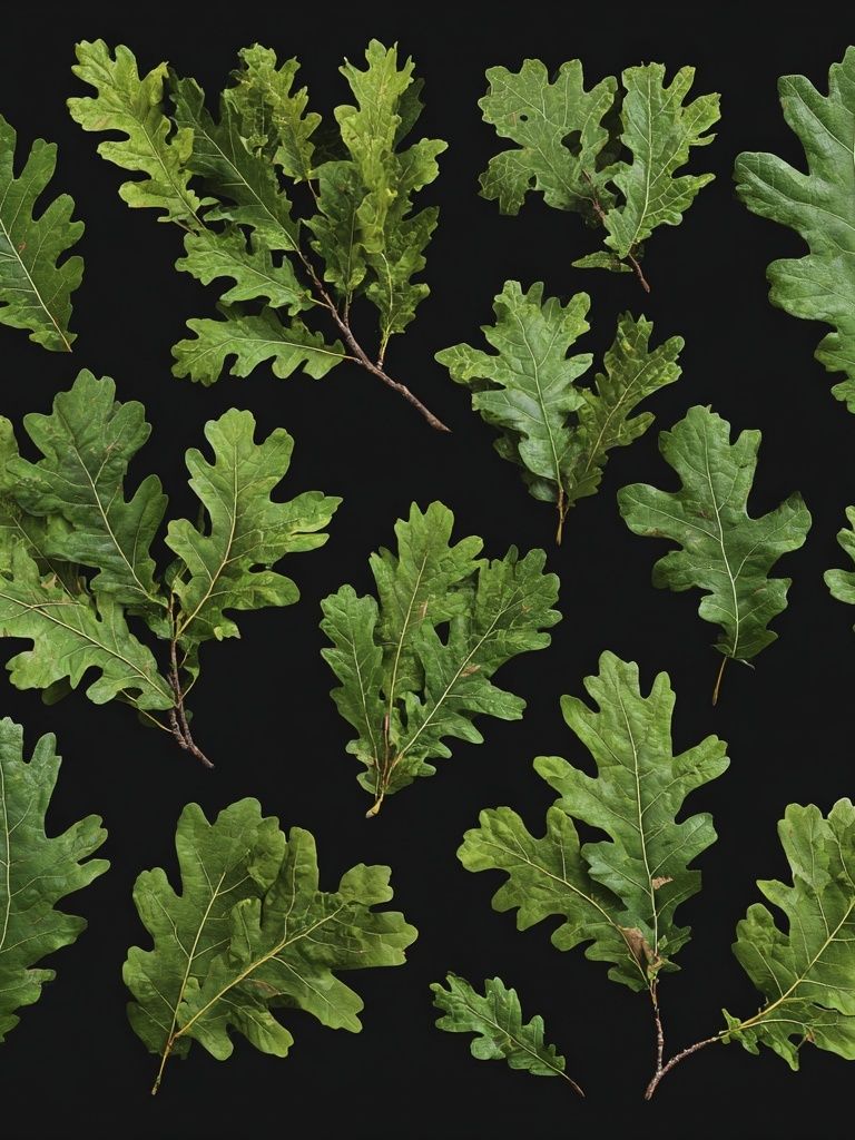 Oak Leaves Botanical Print. poster detail