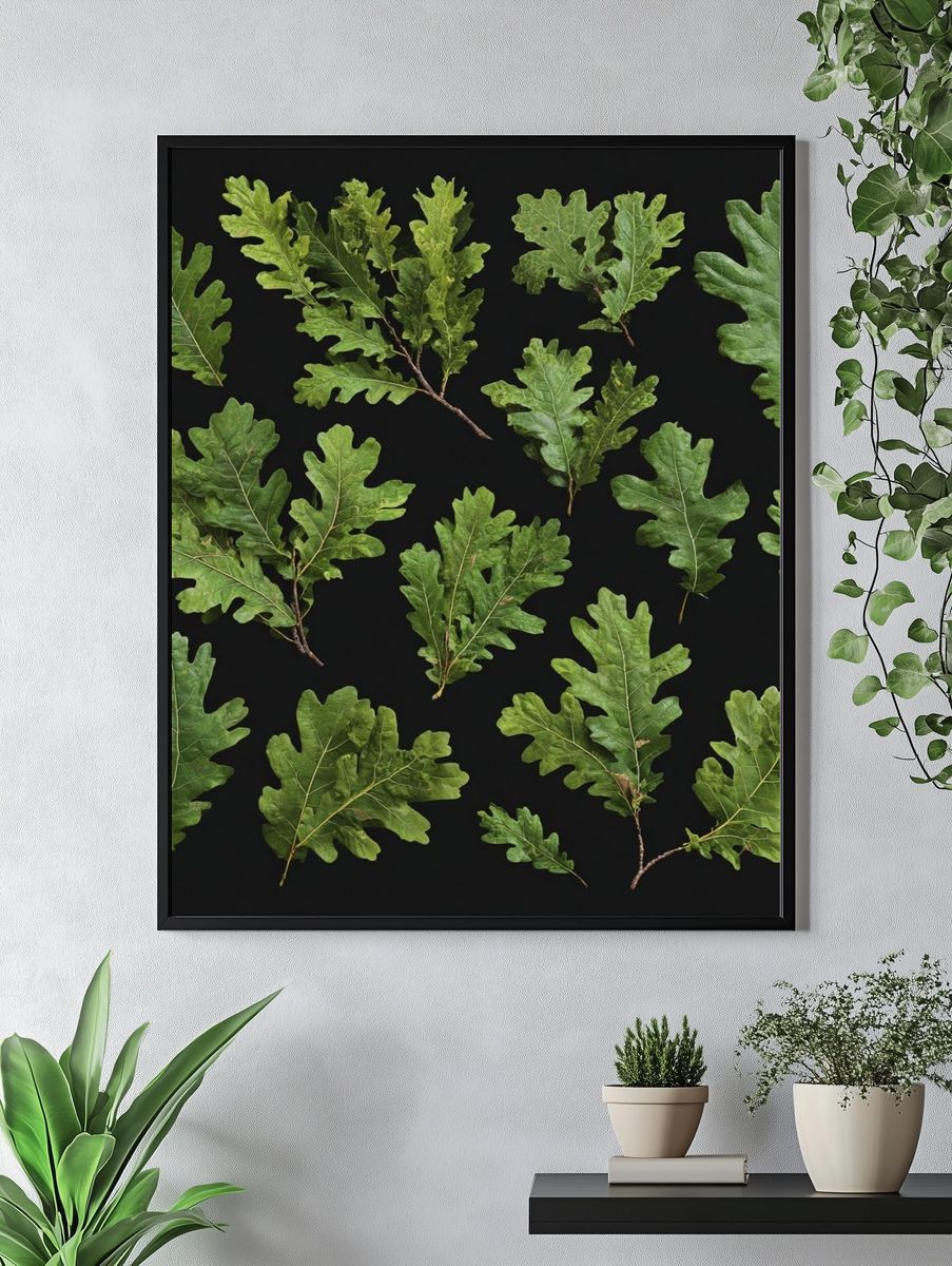 Oak Leaves Botanical Print. — room view 4