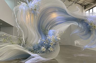Flowing Floral Installation Print.