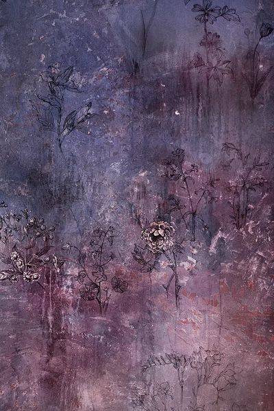 Old grungy floral background texture.