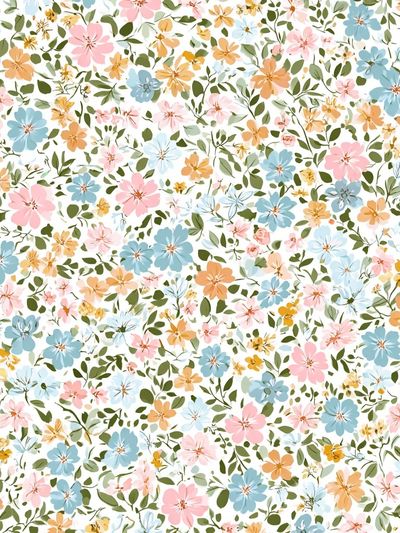 Pastel Wildflower Botanical Print.