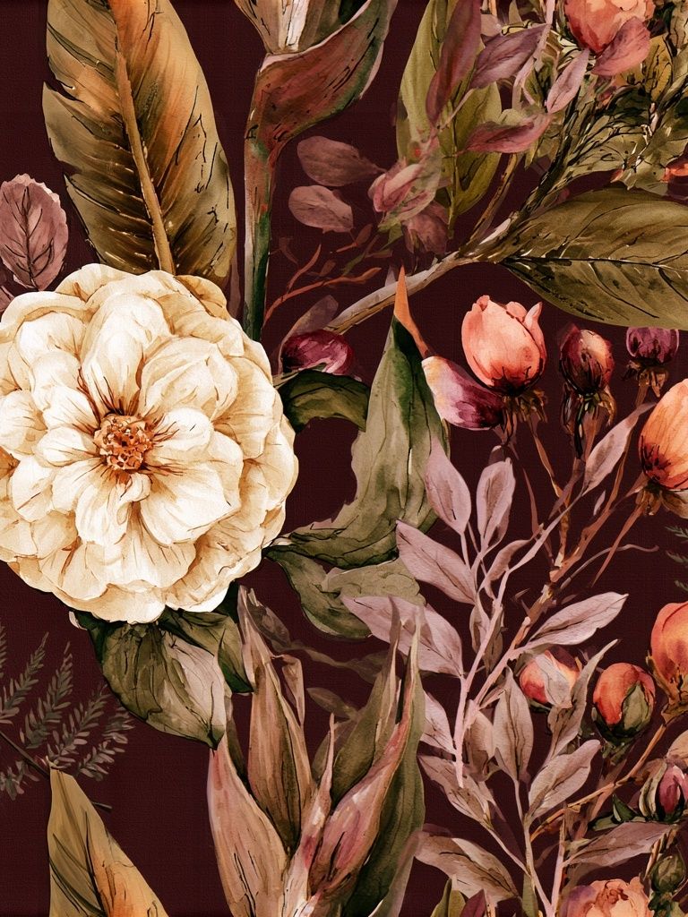 Autumn Floral Watercolor Print. poster — botanical art