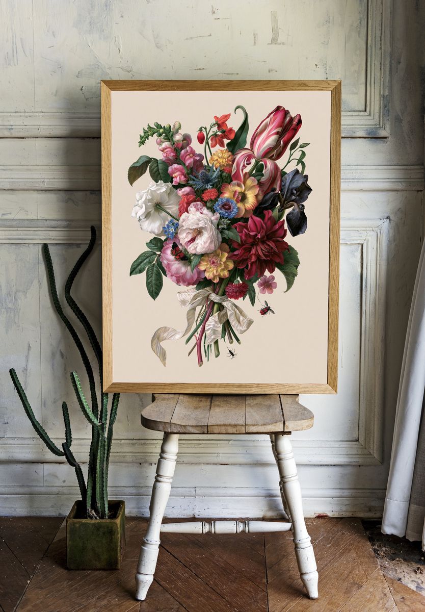 Botanical Bouquet Fine-Art Poster. — room view 1