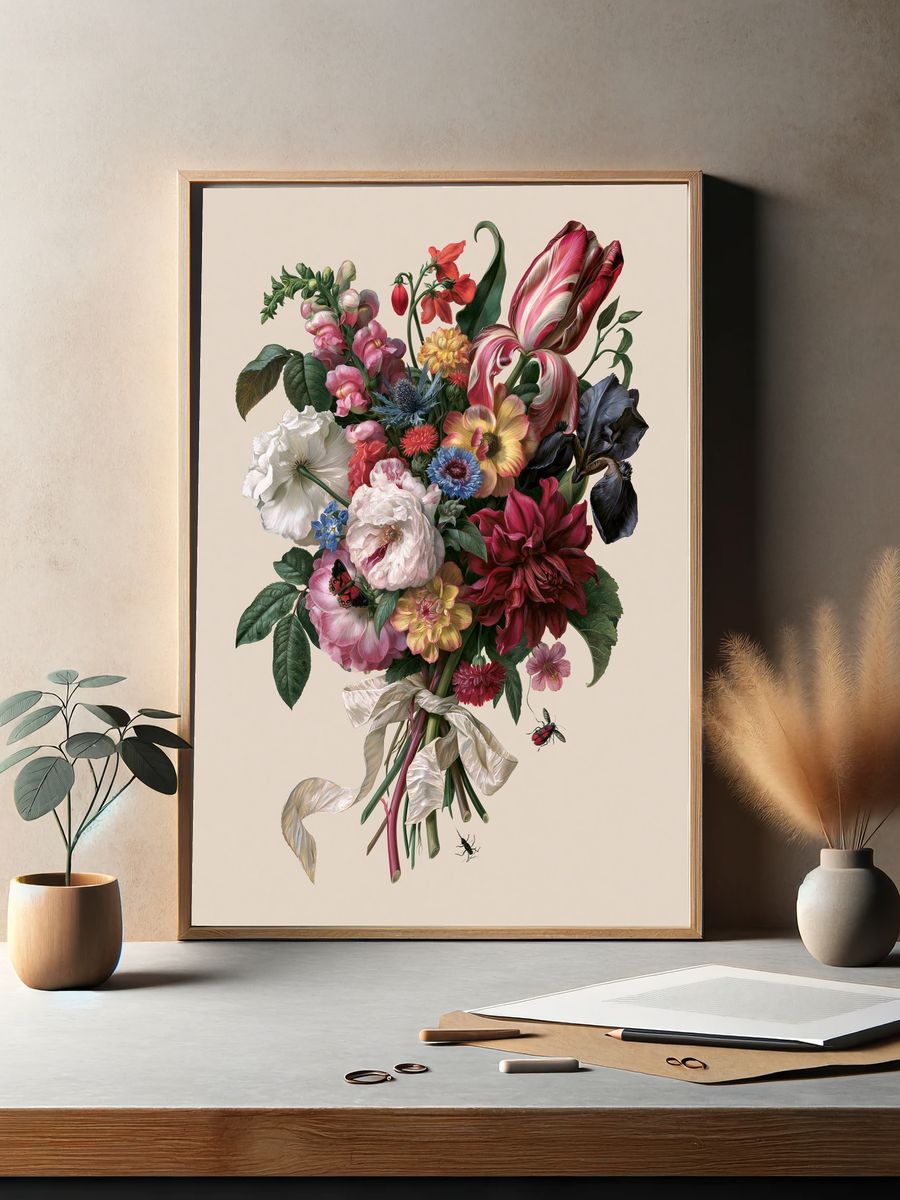 Botanical Bouquet Fine-Art Poster. — room view 2
