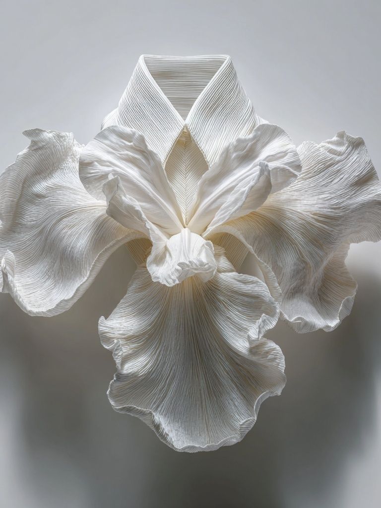 White Orchid Sculpture Print. poster detail