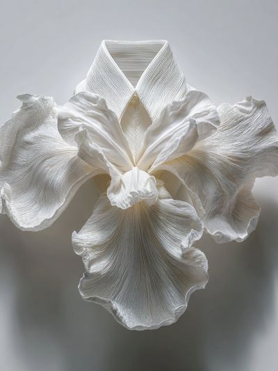 White Orchid Sculpture Print. poster print