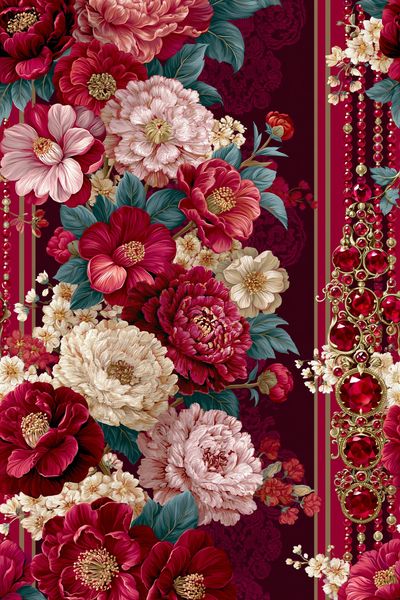 Velvet Floral Jewel Poster.