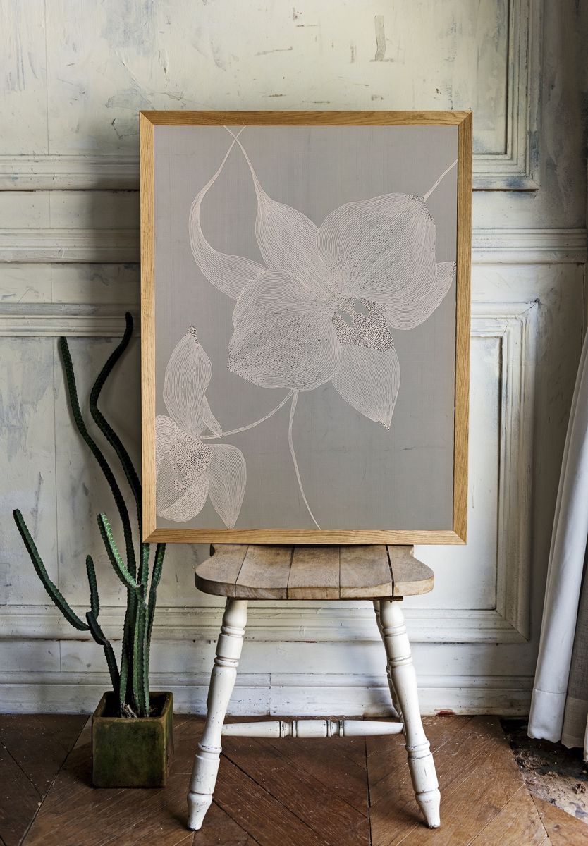 Botanical Linework Print. room preview
