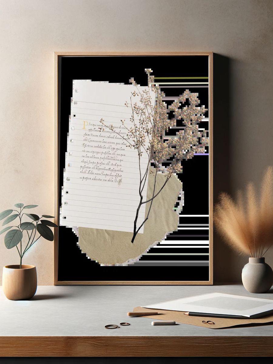 Multicolored flower illustration. — room view 2