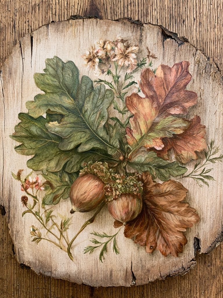 Oak Leaf Botanical Print. poster detail