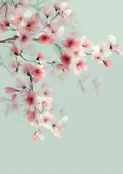 Cherry Blossom Watercolor Print.