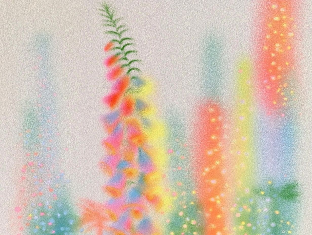 Dreamy Floral Glow Illustration Poster. poster — botanical art