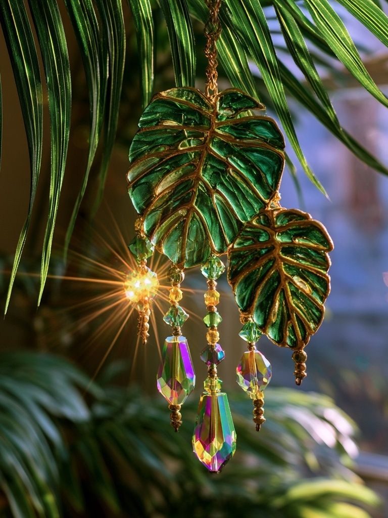 Tropical Leaf Crystal Ornament Poster. poster — botanical art