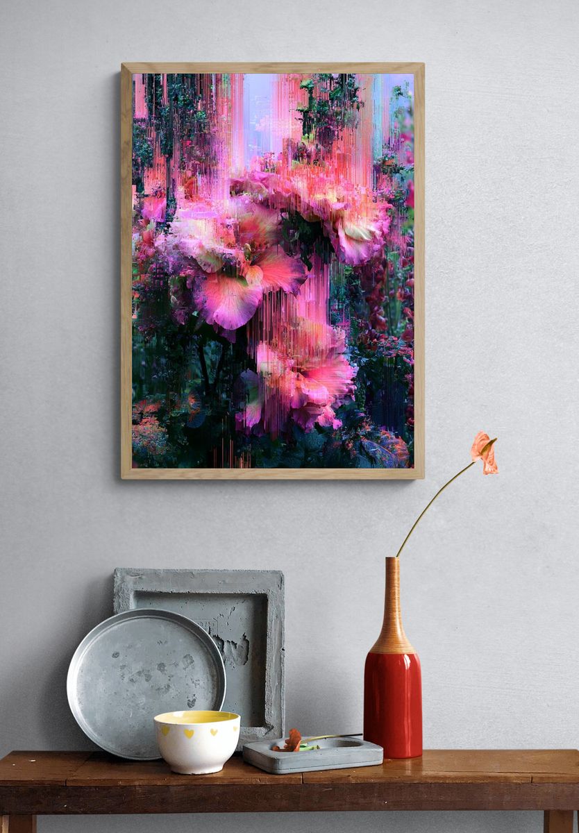 Glitch Bloom Garden Print. — room view 3