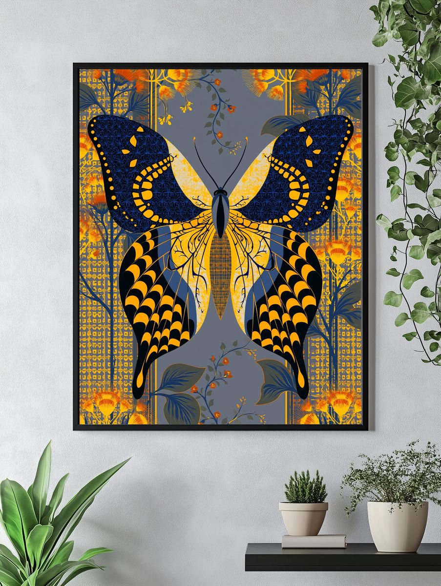 Art Nouveau Butterfly Poster. — room view 4