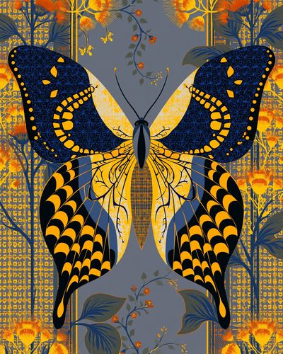 Art Nouveau Butterfly Poster.