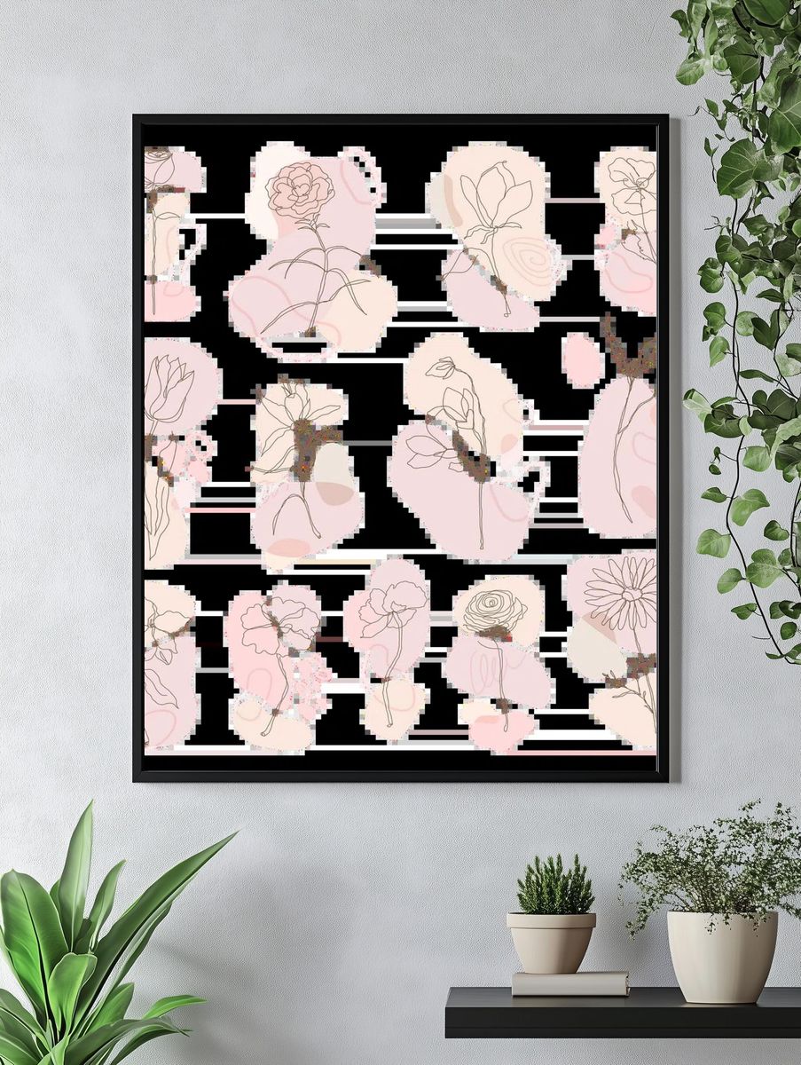 Rainbow Petals Botanical Print. — room view 4