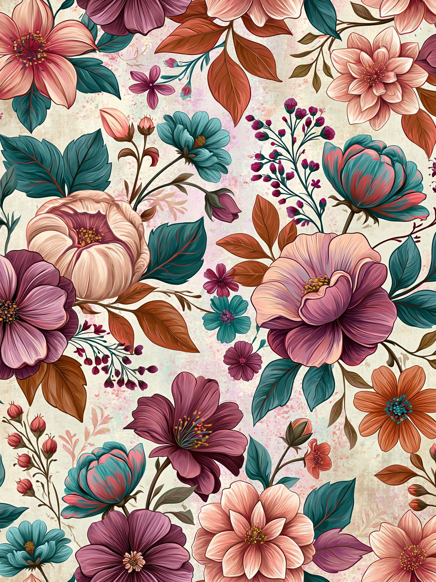 Vintage Floral Garden Poster. poster detail