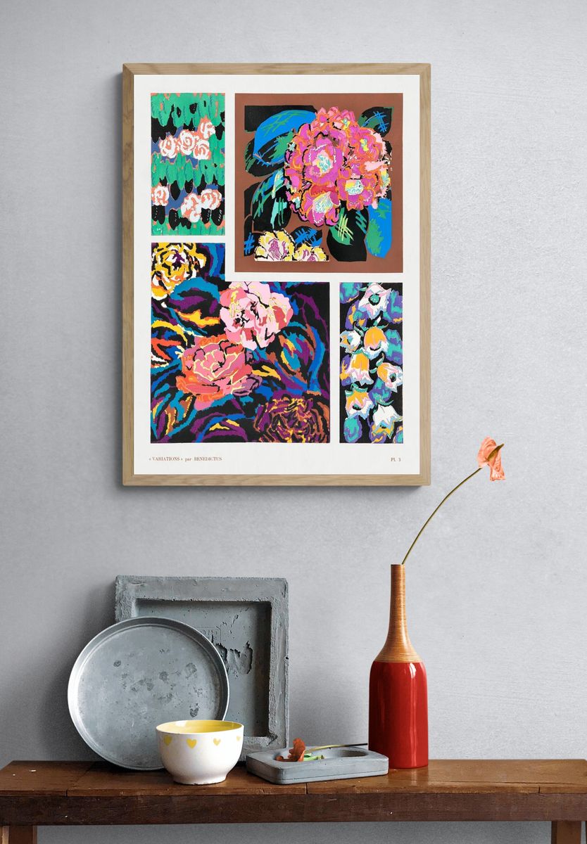 Flower vintage art deco pattern. — room view 3