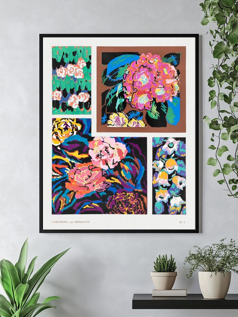 Flower vintage art deco pattern. — room view 4