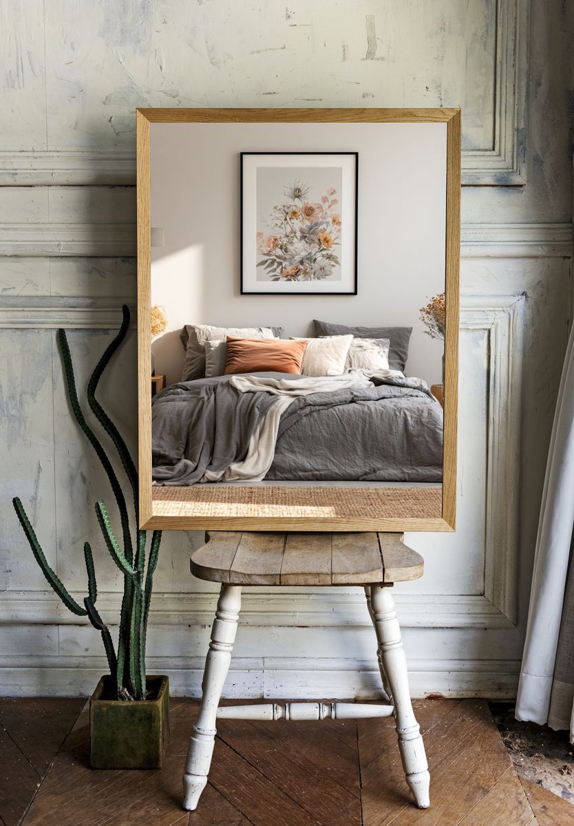 Soft Floral Bouquet Watercolor Print. — room view 1
