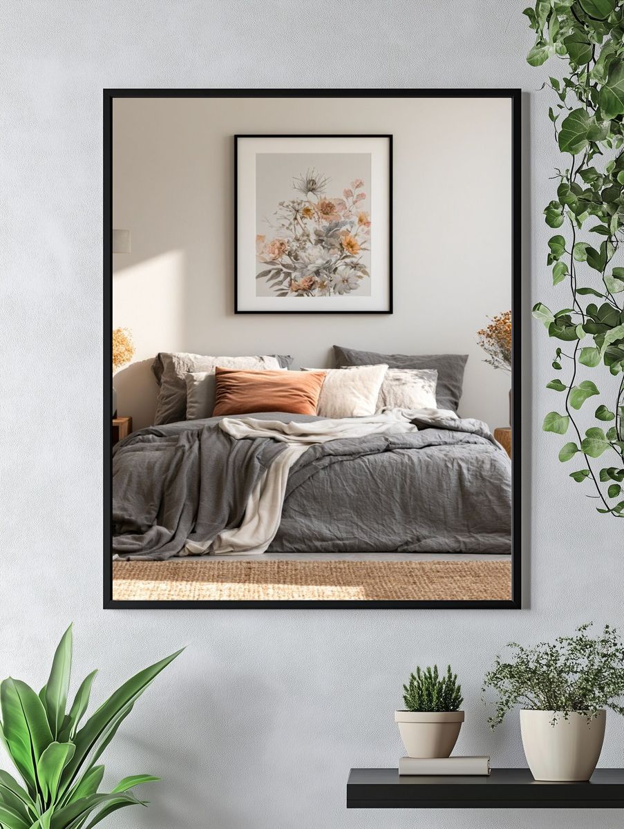 Soft Floral Bouquet Watercolor Print. — room view 4