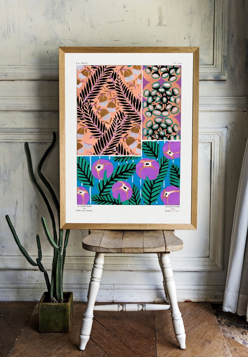 Vintage floral patterns, Art Nouveau. room preview