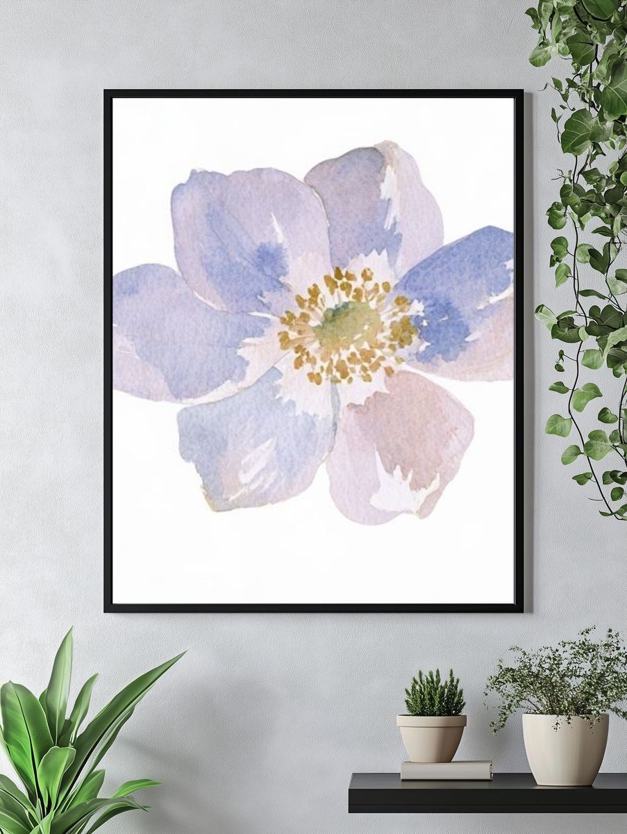 Pastel Blossom Watercolor Print. — room view 4