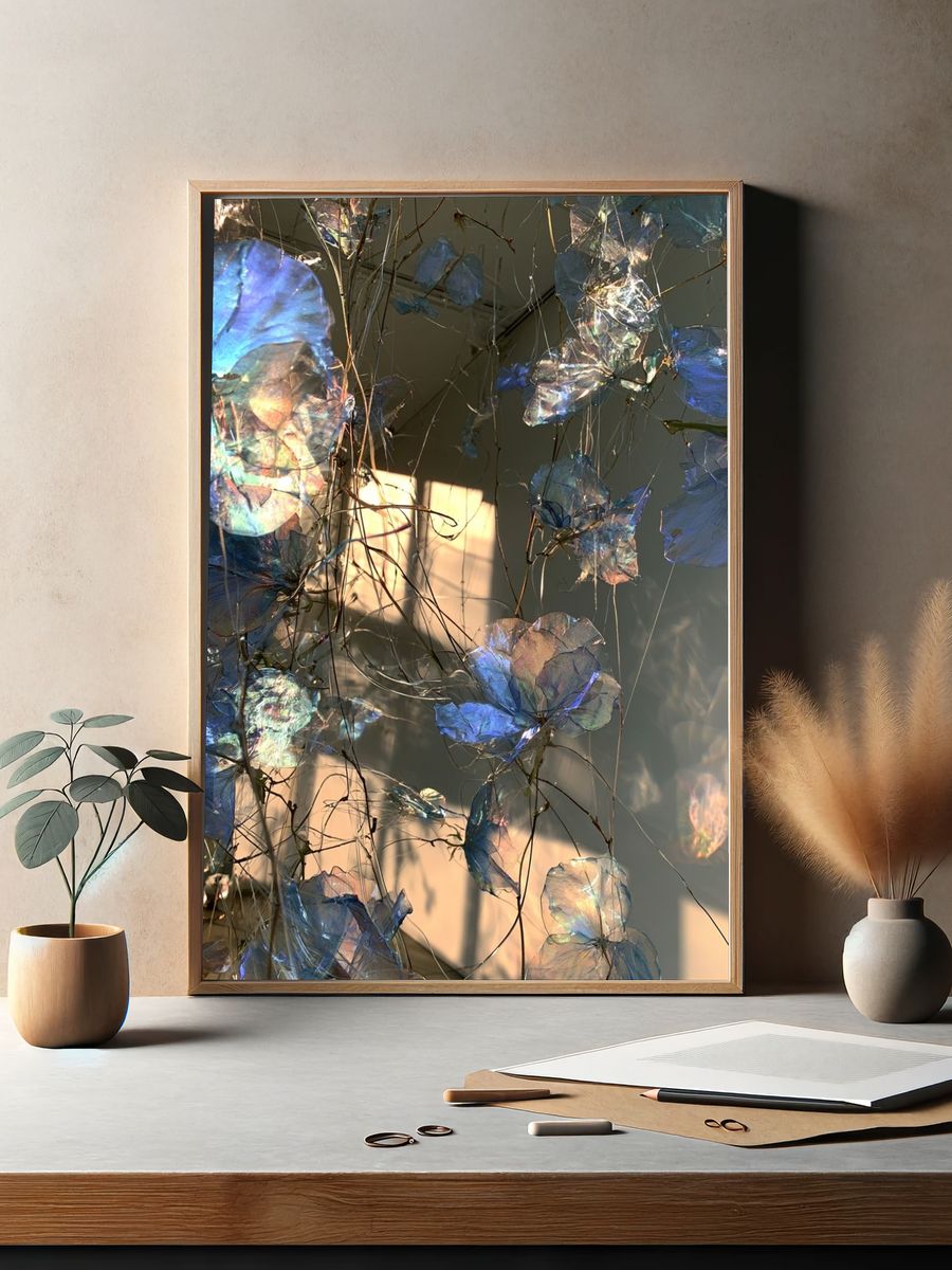 Iridescent Floral Installation Poster. — room view 2