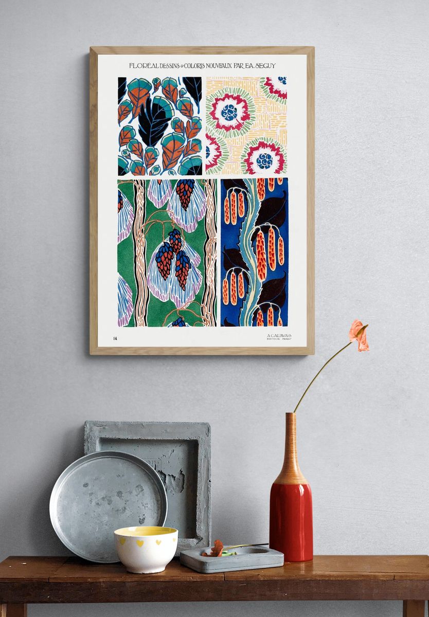 Colorful floral design, art nouveau. — room view 3