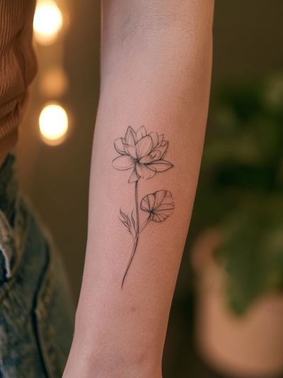 Lotus Tattoo Photography Print.