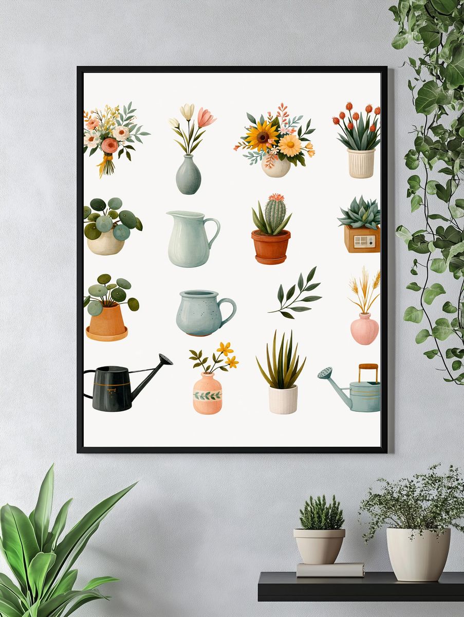 Botanical Still Life Illustration Poster. — room view 4