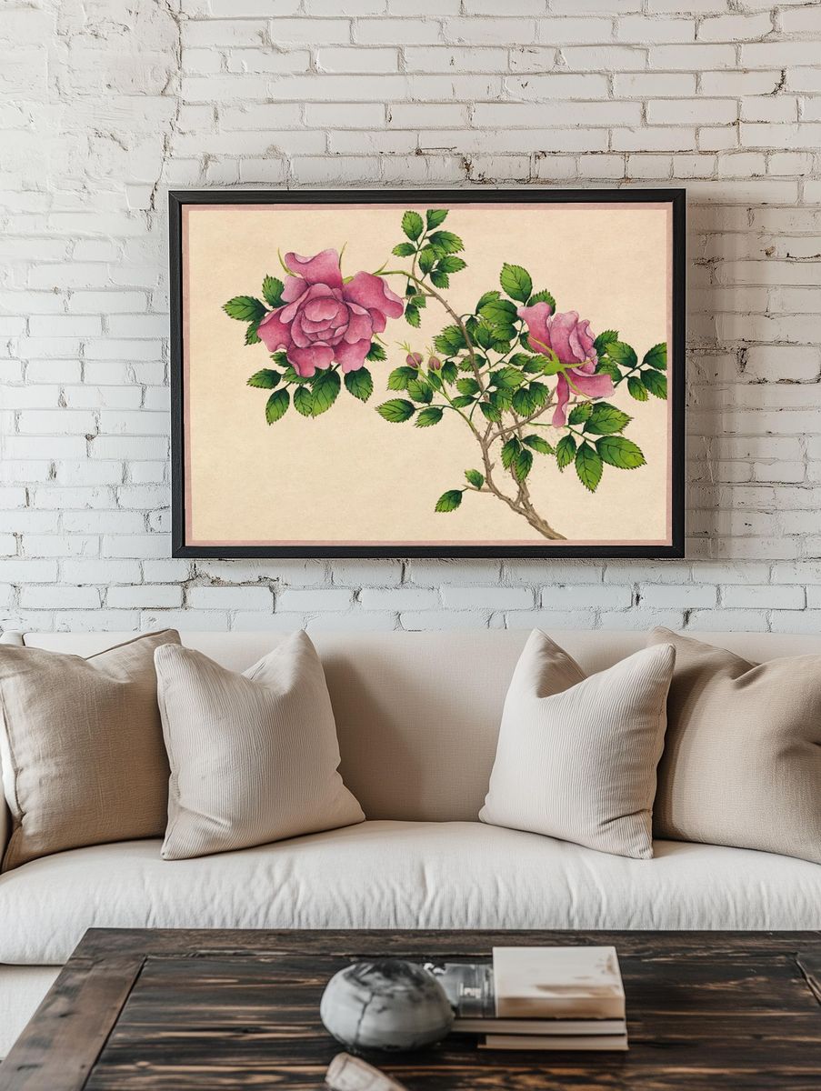Rose (18th Century) painting high. — room view 1