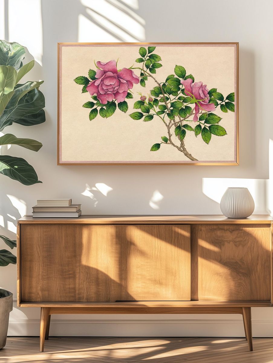 Rose (18th Century) painting high. — room view 3