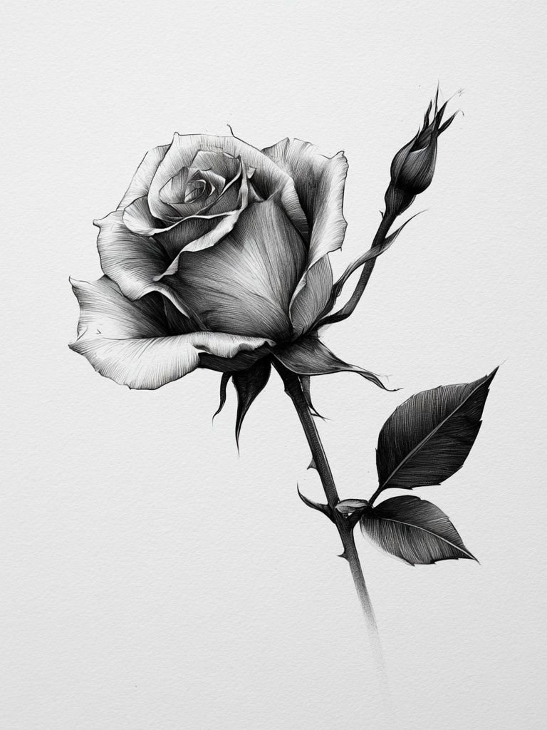 Black Rose Botanical Print. poster detail