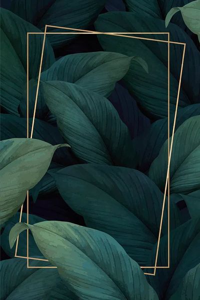 Green tropical leaves patterned poster. poster