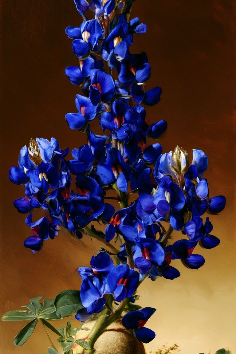 Blue Lupine Botanical Print. poster detail
