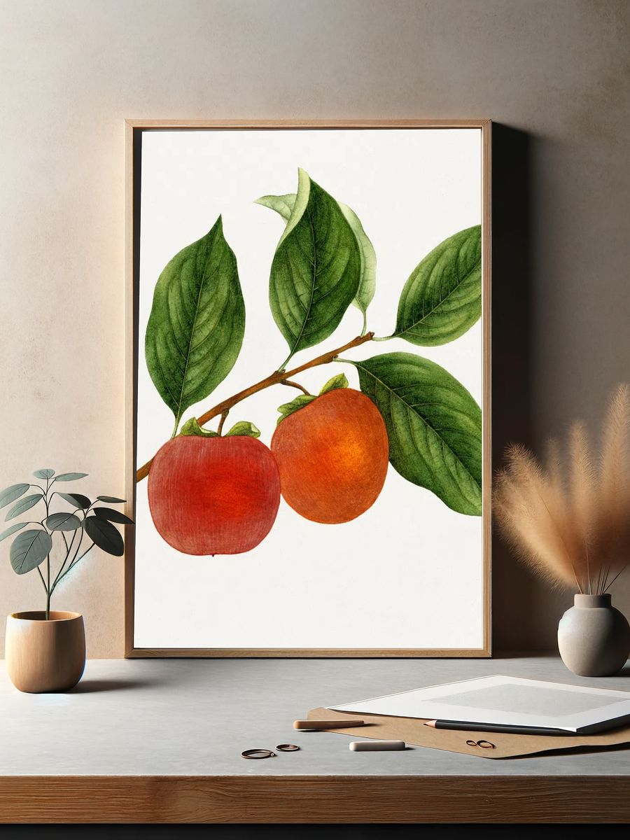 Vintage persimmon twig. Original U.S. — room view 2