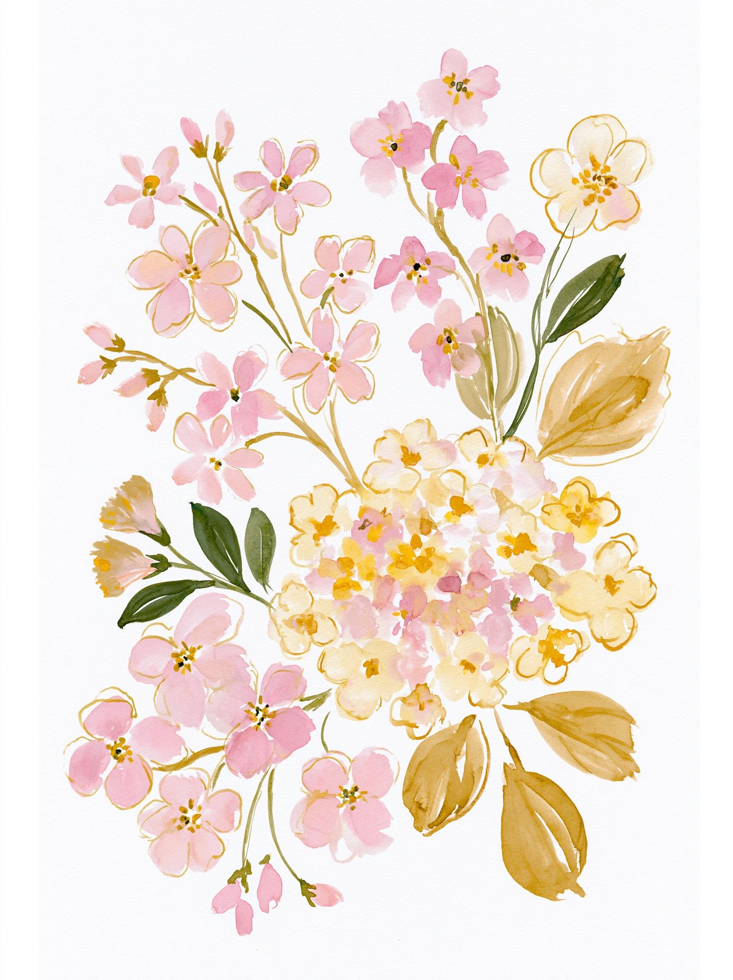 Pastel Cherry Blossom Botanical Print. poster — botanical art