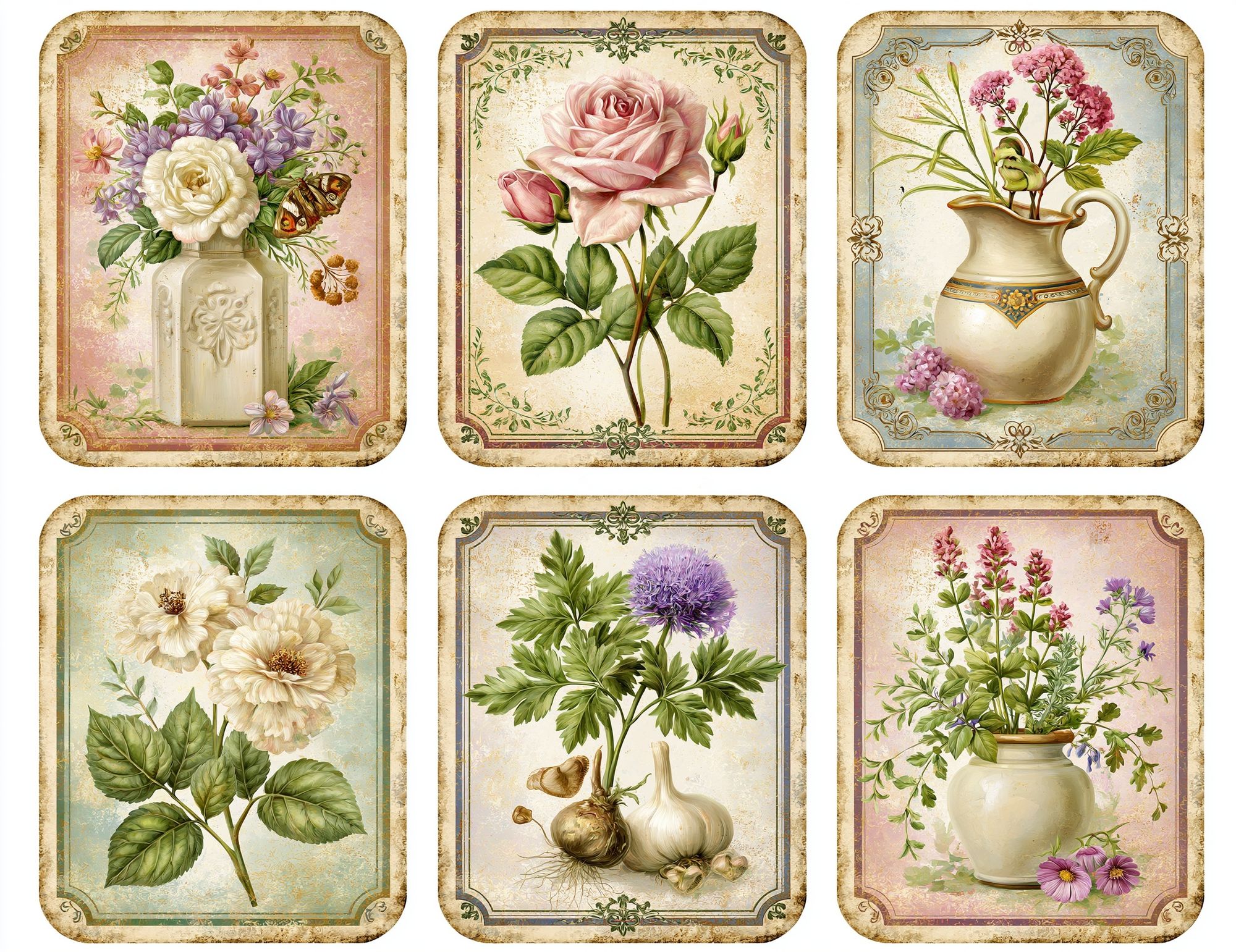 Vintage Floral Still Life Poster. poster — botanical art