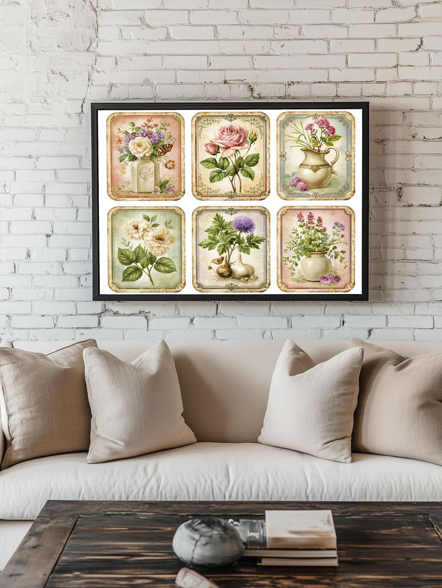 Vintage Floral Still Life Poster. room preview