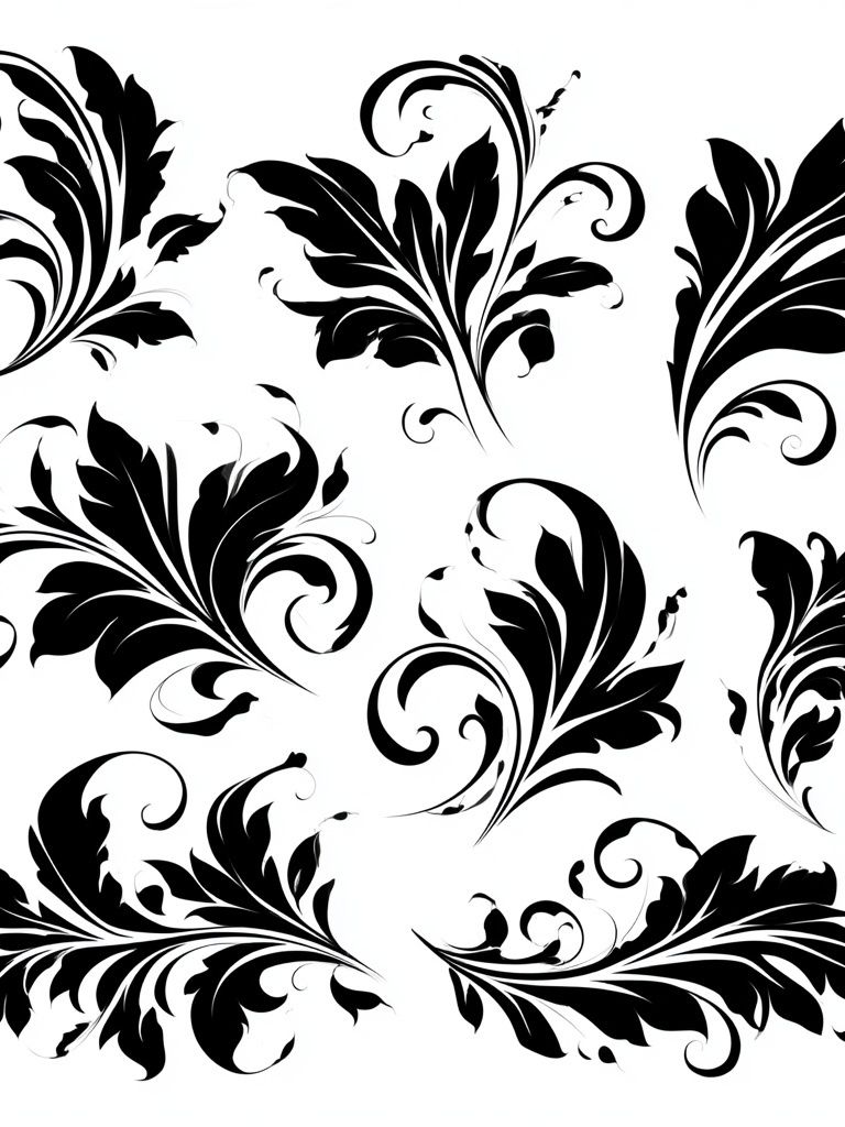 Baroque Floral Ornament Poster. poster — botanical art