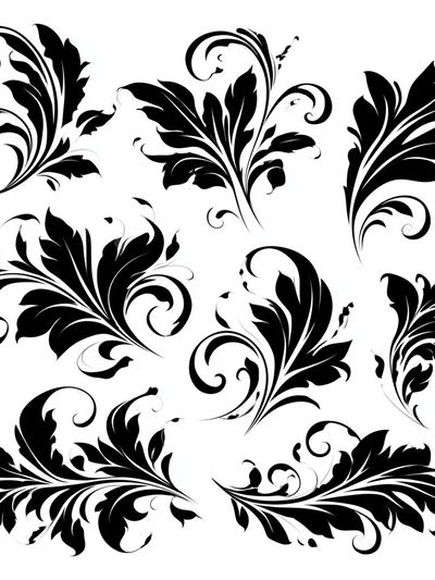Baroque Floral Ornament Poster. poster