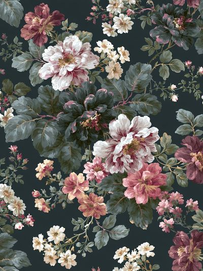 Floral Chinoiserie Pattern Print. poster