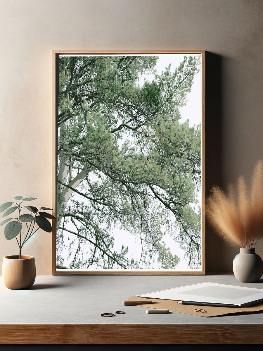Eucalyptus Canopy Botanical Print. — room view 2